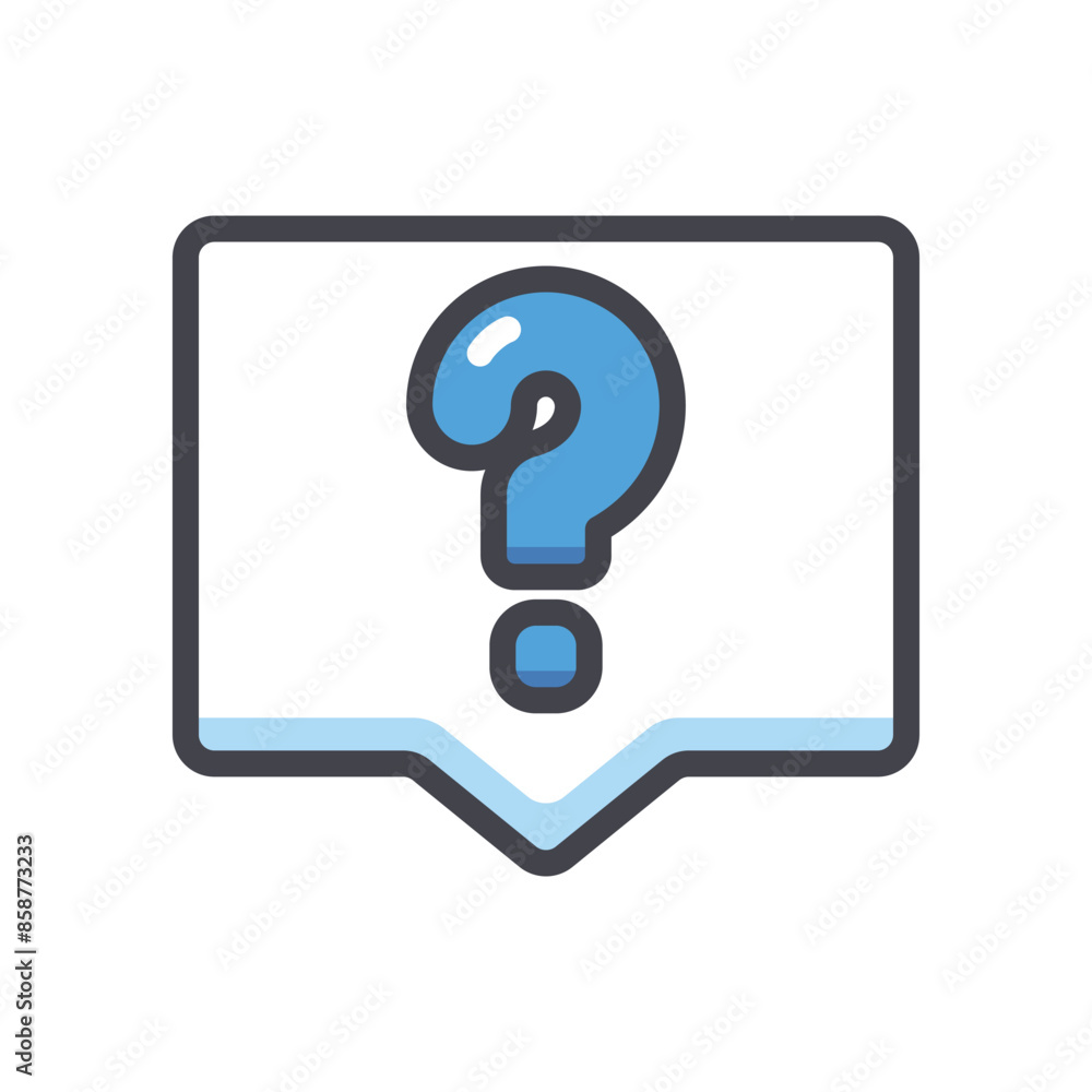 Question mark message icon cartoon vector isolated illustration Question mark message icon cartoon vector isolated illustration