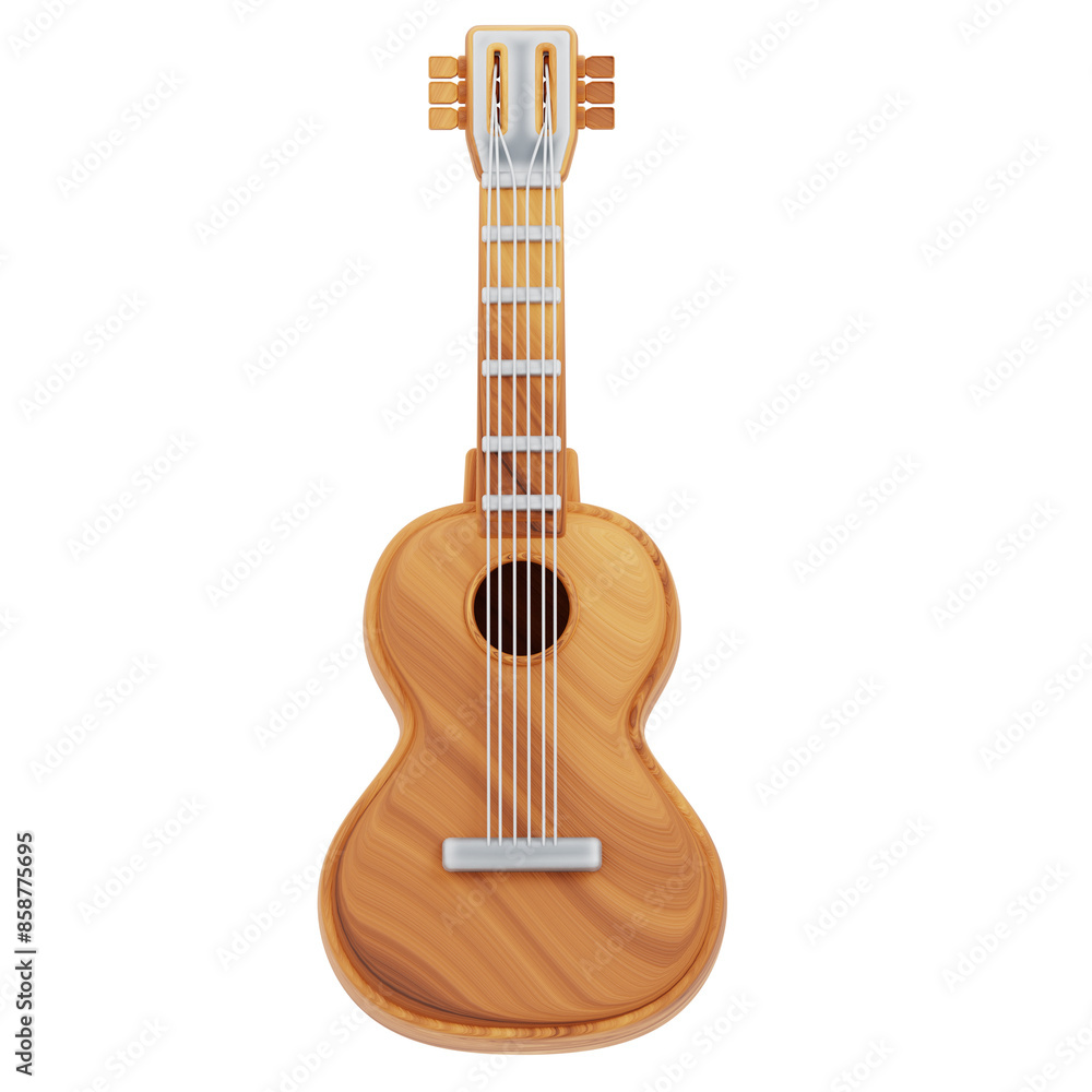 Fototapeta premium 3d illustration acoustic guitar 