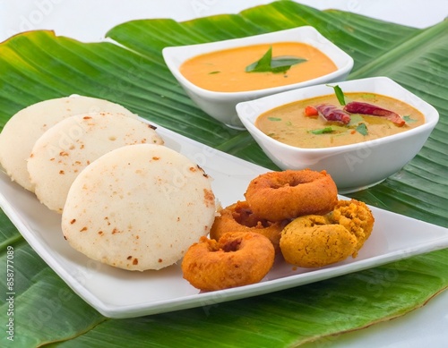 idli vada south indian food photo