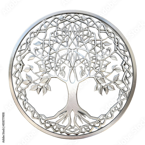 3d Kabbalah Tree of Life isolated on the white background photo