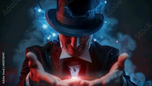 Man with Top Hat and Magic Ball