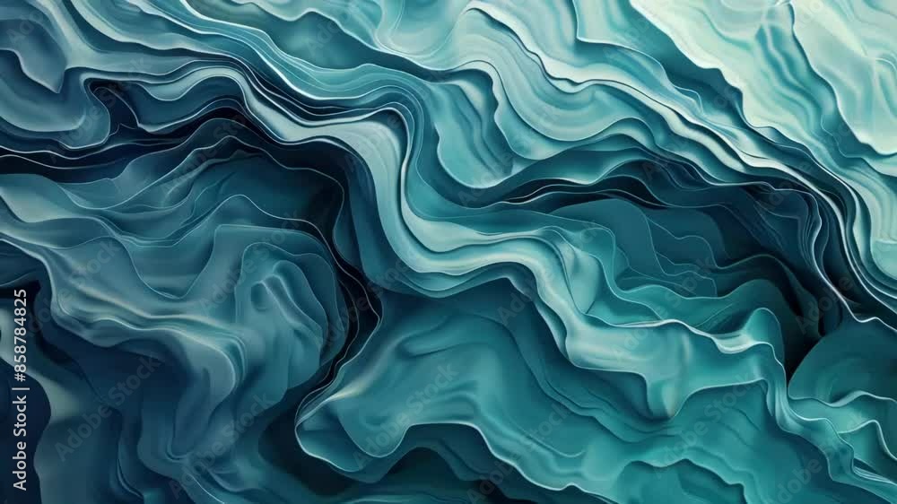 Blue and Green Abstract Painting Close Up Blue and Green Abstract Painting Close Up