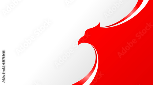 wavy red and white abstract vector background with copy space for text. indonesia noational day