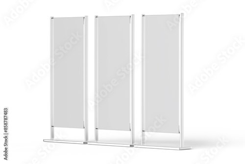 Trade Show Advertising Stand Banner isolated 3d Rendering 