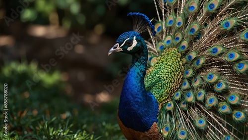 Wallpaper Mural peacock with feathers Torontodigital.ca