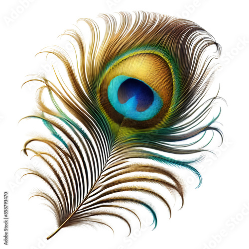 colorful natural peacock feather