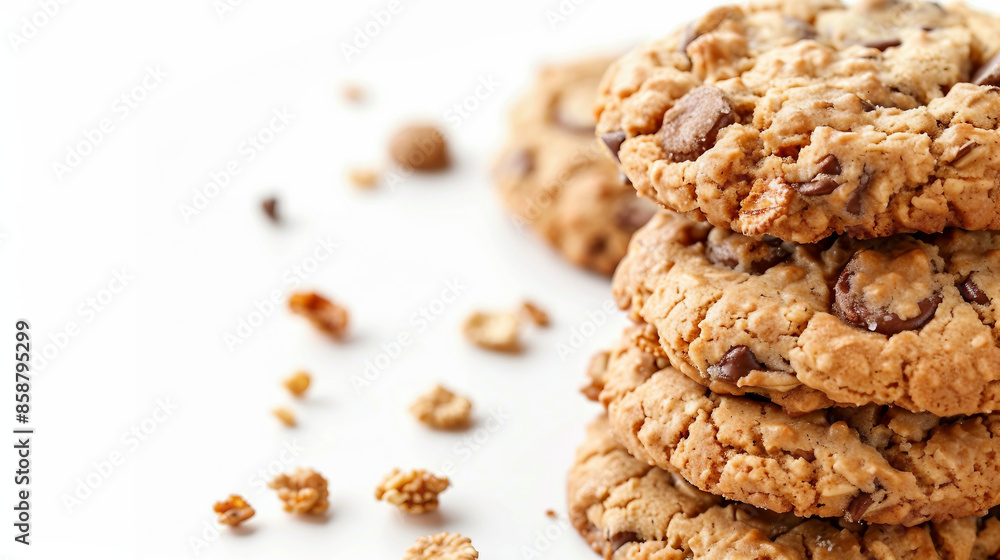 Delicious Homemade Cookies with Crunchy Puffed Cereals on Rustic Background Stock Photo Delicious Homemade Cookies with Crunchy Puffed Cereals on Rustic Background Stock Photo