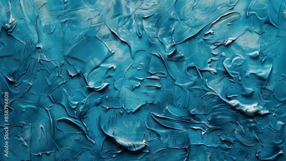 Blue painting close-up Blue painting close-up