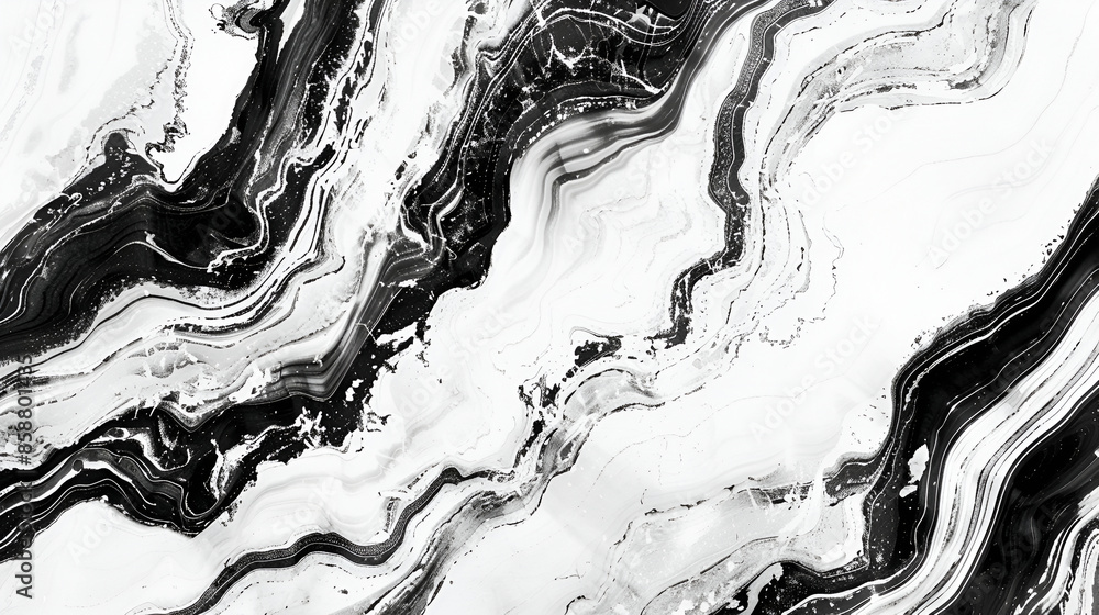 Black and white abstract background, Liquid marble pattern, Monochrome texture, black marble background
Black and white abstract background, Liquid marble pattern, Monochrome texture, black marble background