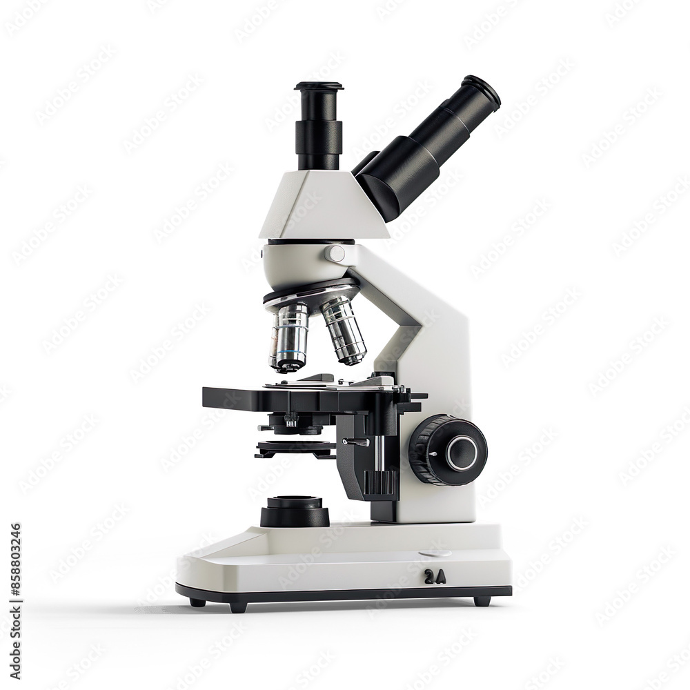 Isolated Microscope on Transparent Background Isolated Microscope on Transparent Background