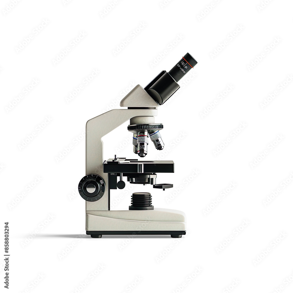 Isolated Microscope on Transparent Background Isolated Microscope on Transparent Background