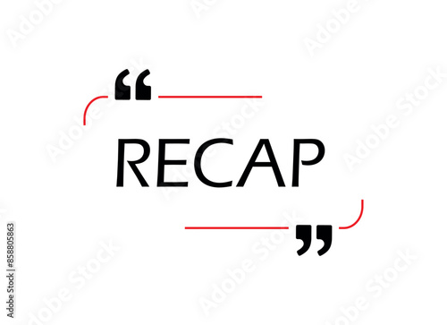 recap text on white background	