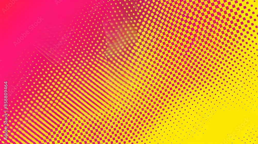 Abstract Gradient Background in Yellow and Pink with Halftone Decoration Abstract Gradient Background in Yellow and Pink with Halftone Decoration
