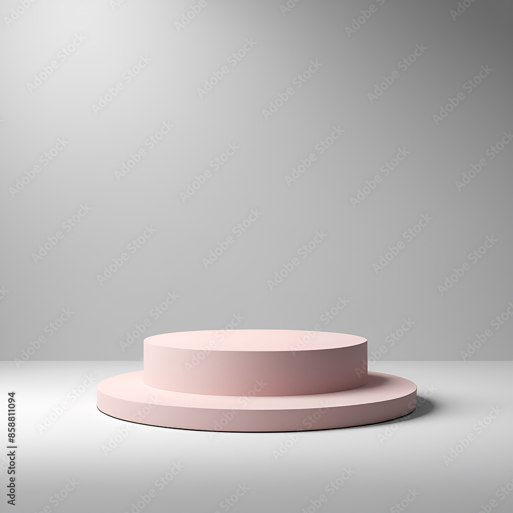 Modern Geometric Display 3D Vector Scene with Cylindrical Pedestal for Product Modern Geometric Display 3D Vector Scene with Cylindrical Pedestal for Product