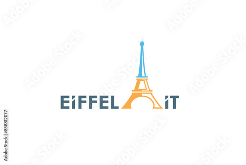Eiffel tower Logo. business logo vector. abstract and unique logo