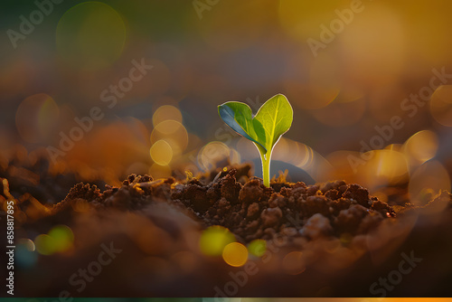 A spout life is coming from soil