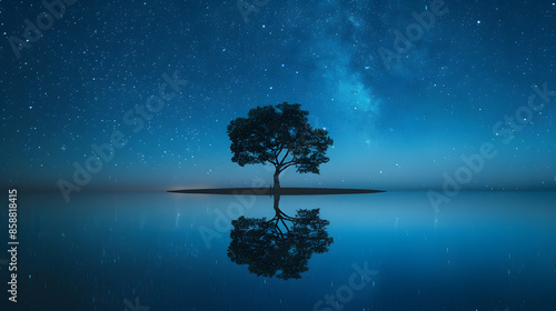 A tree near water under sky