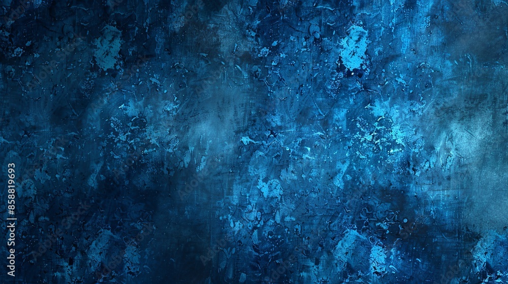 Obraz premium Textured blue grunge background with navy abstract pattern for design projects