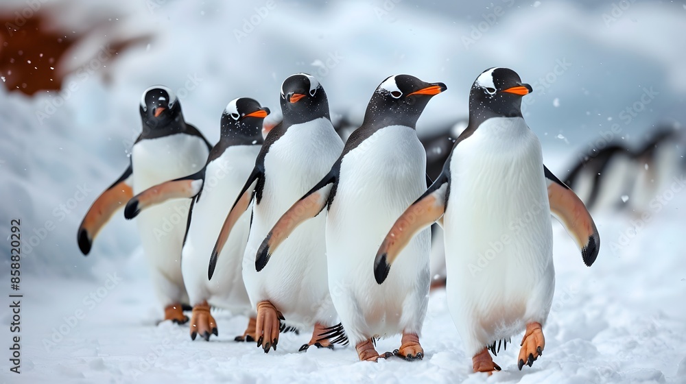 Obraz premium Eselspinguin (Antarktis) - Gentoo Penguin (Antarctica). 