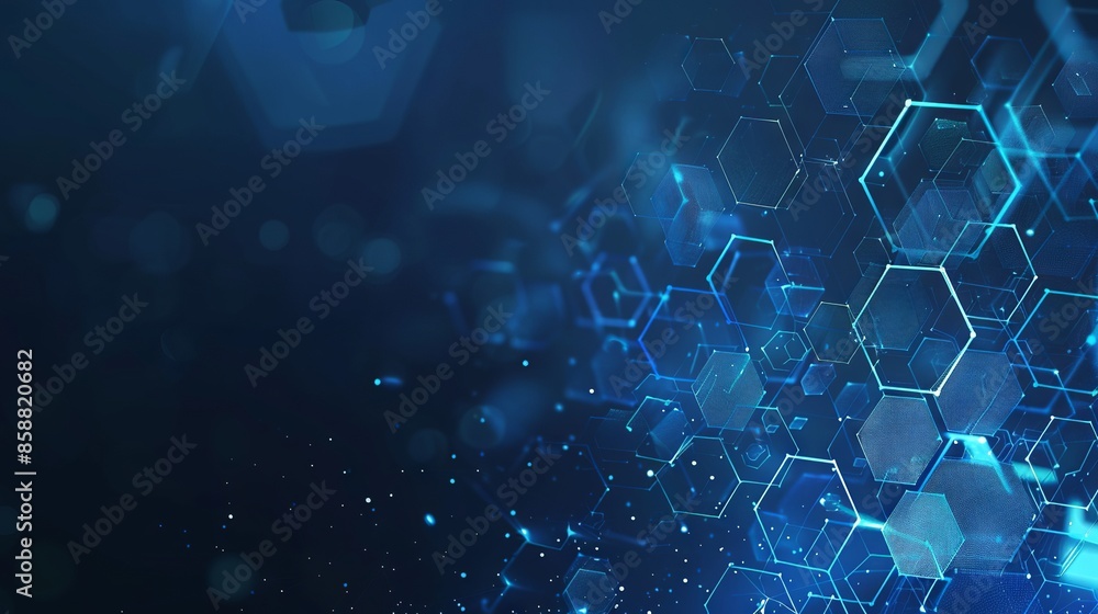 Abstract blue geometric shape technology background featuring modern digital design elements for innovative visuals Abstract blue geometric shape technology background featuring modern digital design elements for innovative visuals