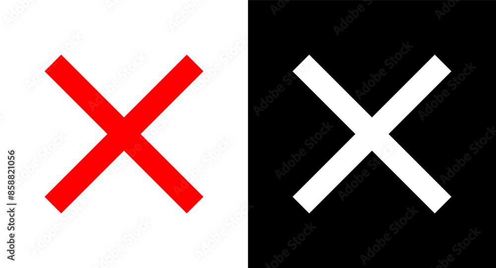 Fototapeta premium Cross icon. Cross Mark sign symbol.