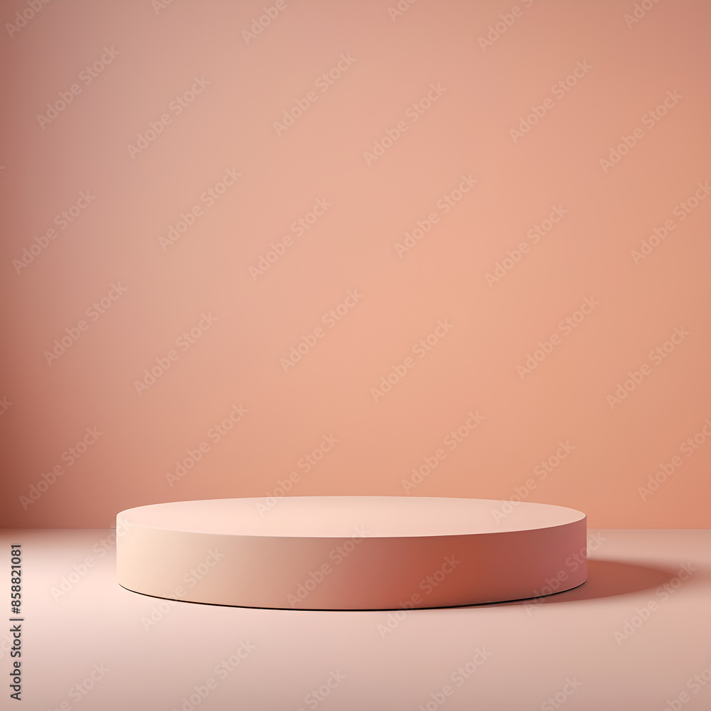Modern Geometric Display 3D Vector Scene with Cylindrical Pedestal for Product Modern Geometric Display 3D Vector Scene with Cylindrical Pedestal for Product