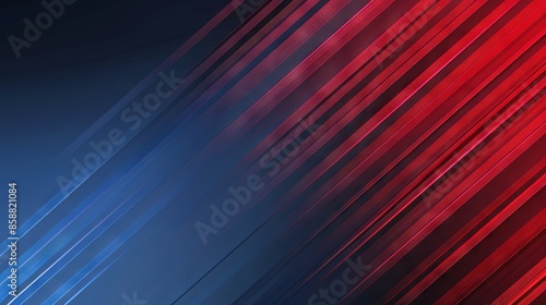 Abstract blue and red background design with dynamic striped lines for presentations