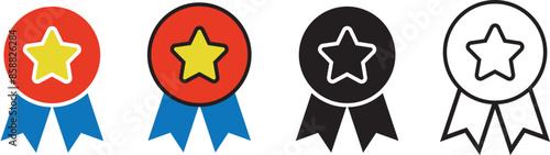 Star rating isolated vector sign icon for graphic and web design. editable star rating symbol template color
