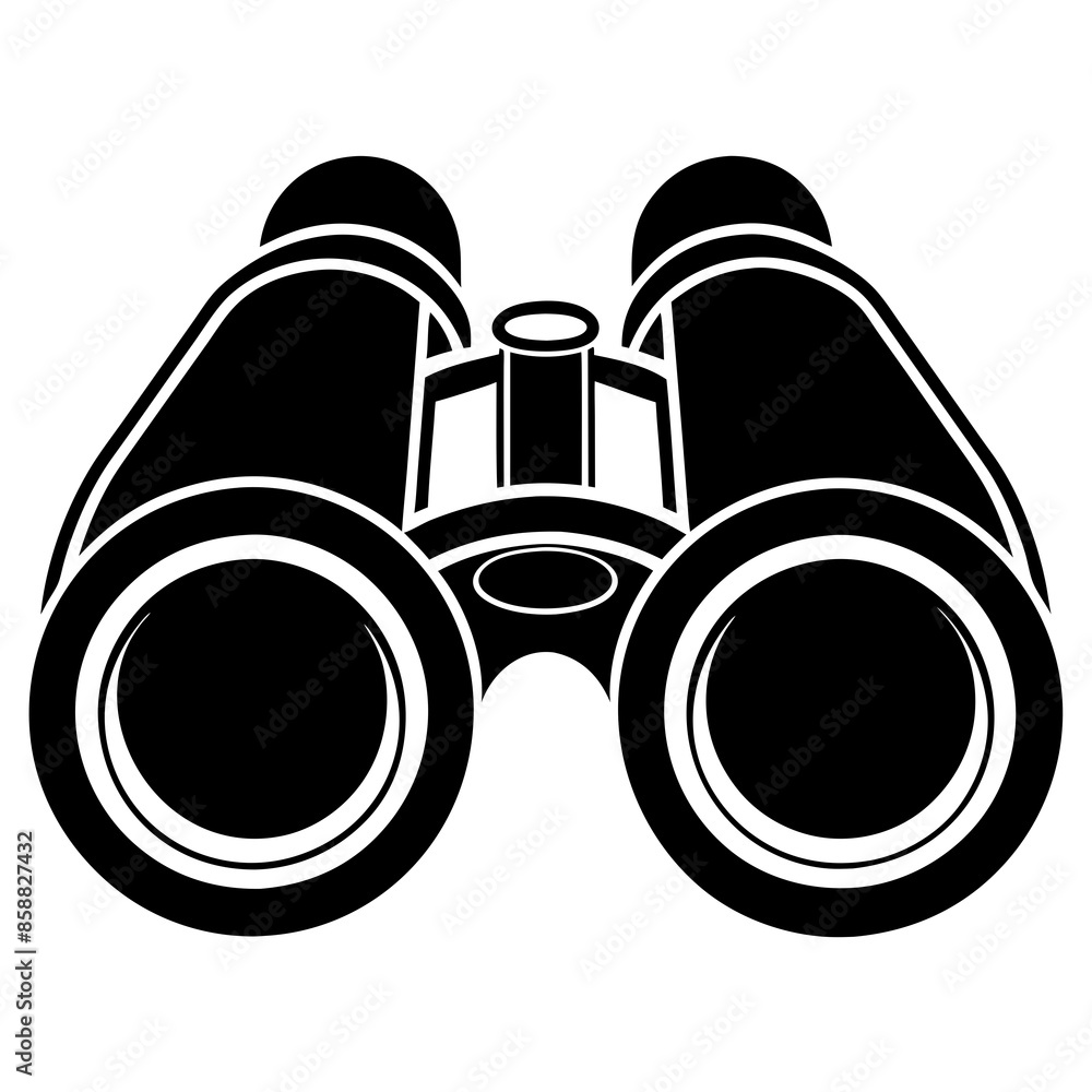 Binoculars icon Silhouette vector illustration Binoculars icon Silhouette vector illustration