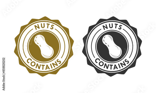 Contains nute logo template illustration. suitable for product label photo
