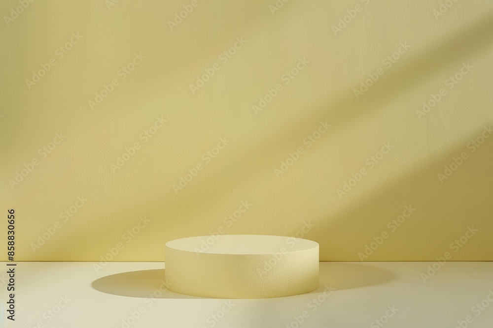 Modern minimalistic light yellow background for product presentation Modern minimalistic light yellow background for product presentation