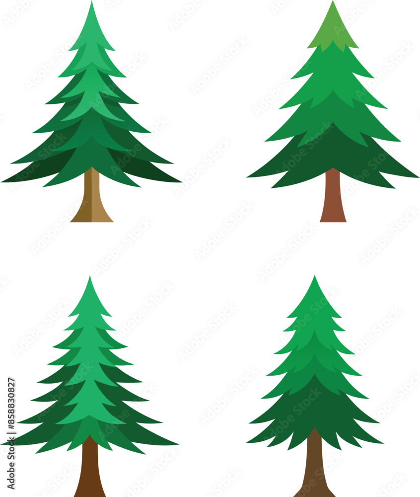 Fototapeta premium Minimalist pine tree logo vector illustration