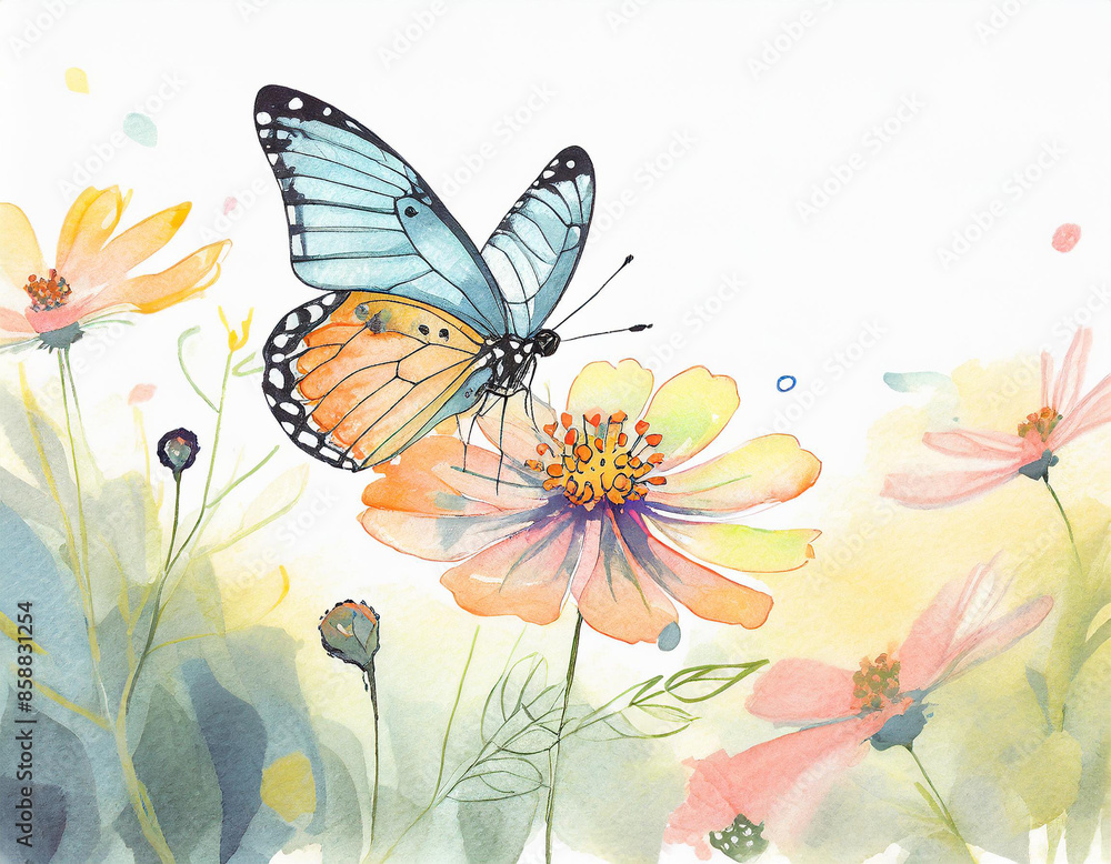 butterfly on flower butterfly on flower