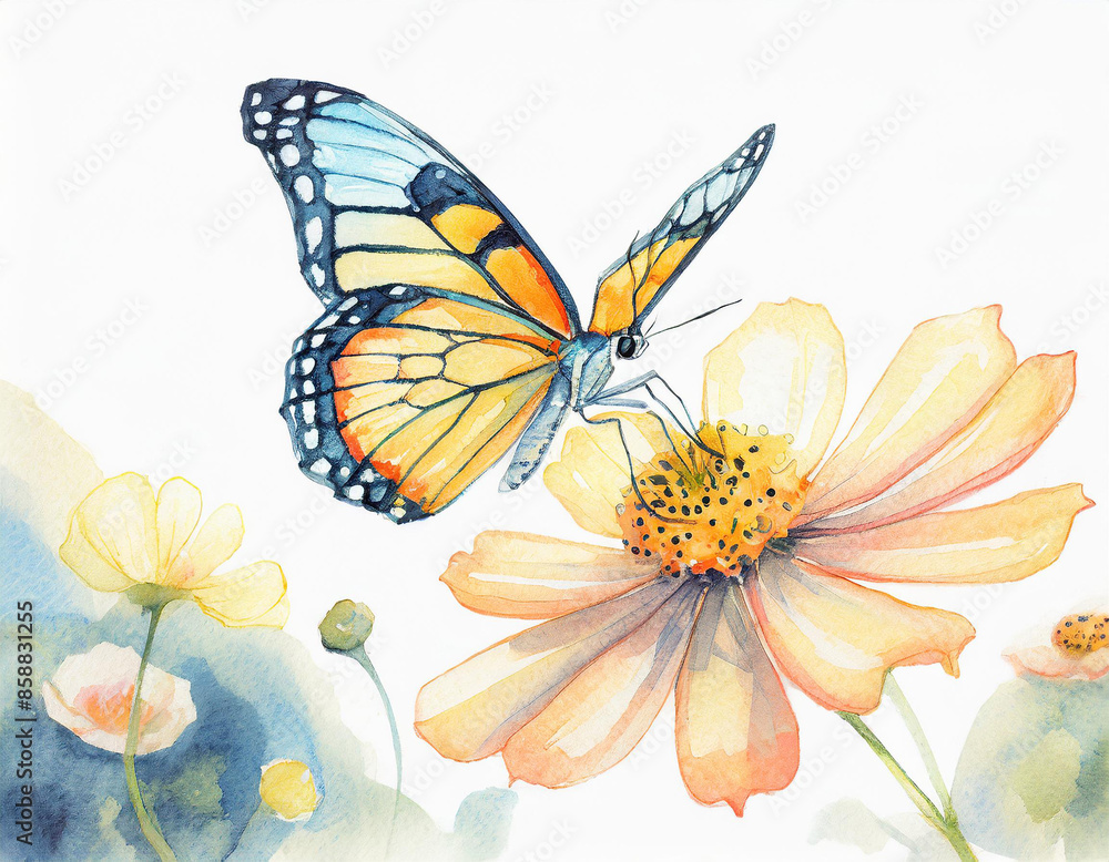 butterfly on flower butterfly on flower