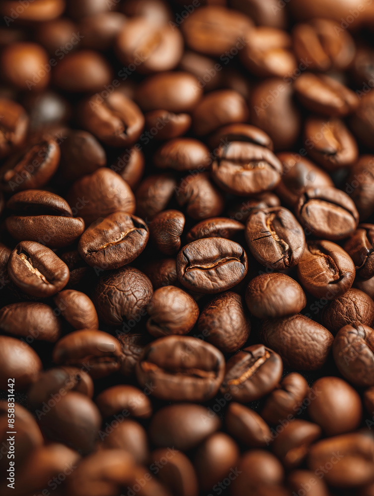 A close-up of freshly roasted coffee beans, showcasing their rich, brown color and glossy surface. The beans are tightly packed, emphasizing their texture and quality A close-up of freshly roasted coffee beans, showcasing their rich, brown color and glossy surface. The beans are tightly packed, emphasizing their texture and quality