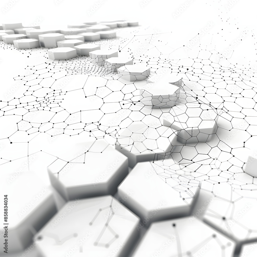 Hexagons futuristic illustration background Hexagons futuristic illustration background
