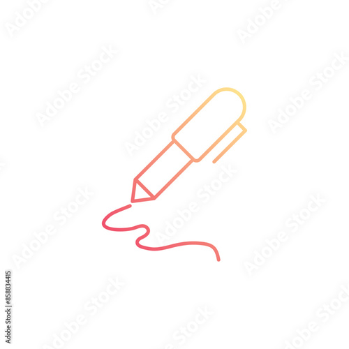 signature recognition icon design with white background stock illustration