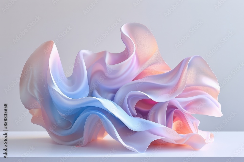 Pastel-colored 3D representation of dynamic content on a clean white backdrop. Pastel-colored 3D representation of dynamic content on a clean white backdrop.