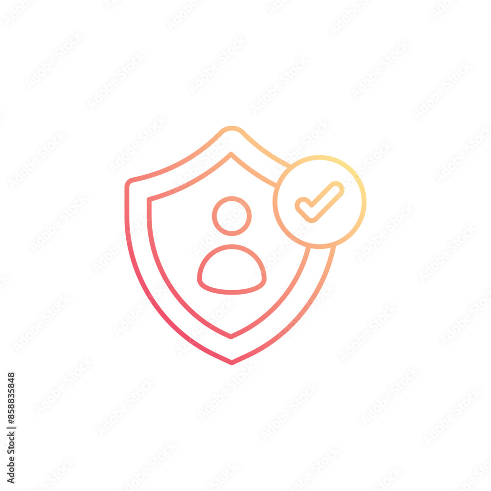 identity management icon design with white background stock illustration identity management icon design with white background stock illustration