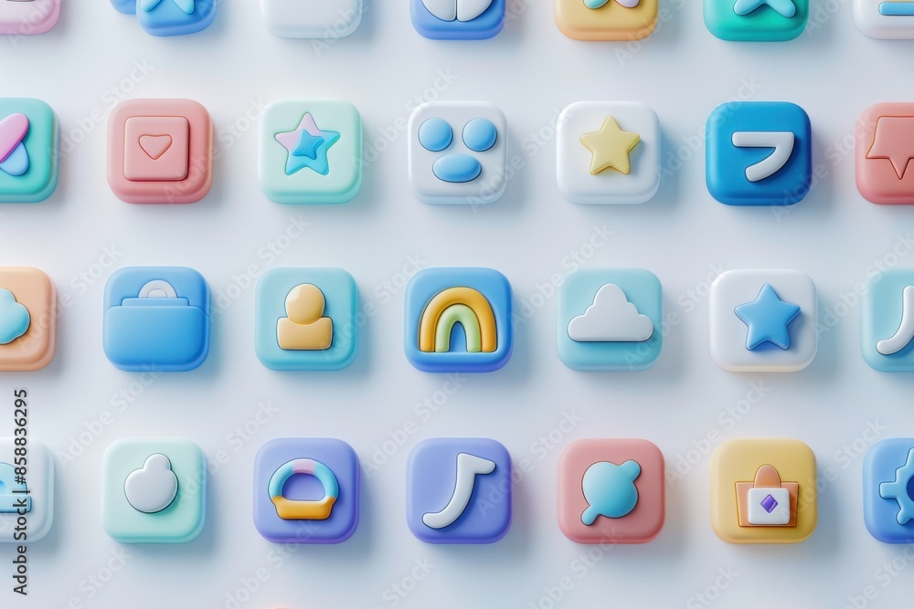 3D pastel icons for lead generation, set against a clean white backdrop. 3D pastel icons for lead generation, set against a clean white backdrop.