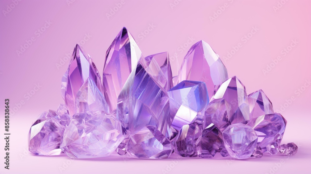 A mesmerizing amethyst stone on a gradient background. A mesmerizing amethyst stone on a gradient background.