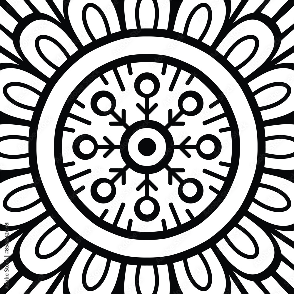 Fototapeta premium color abstract mandala flower design vector