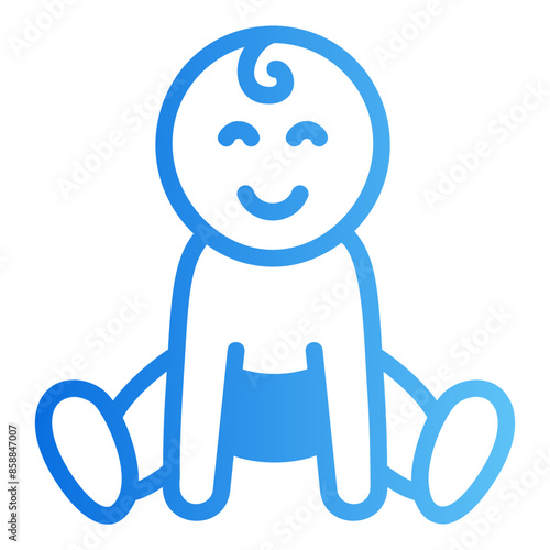 baby boy gradient icon