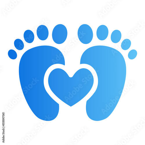 feet gradient icon
