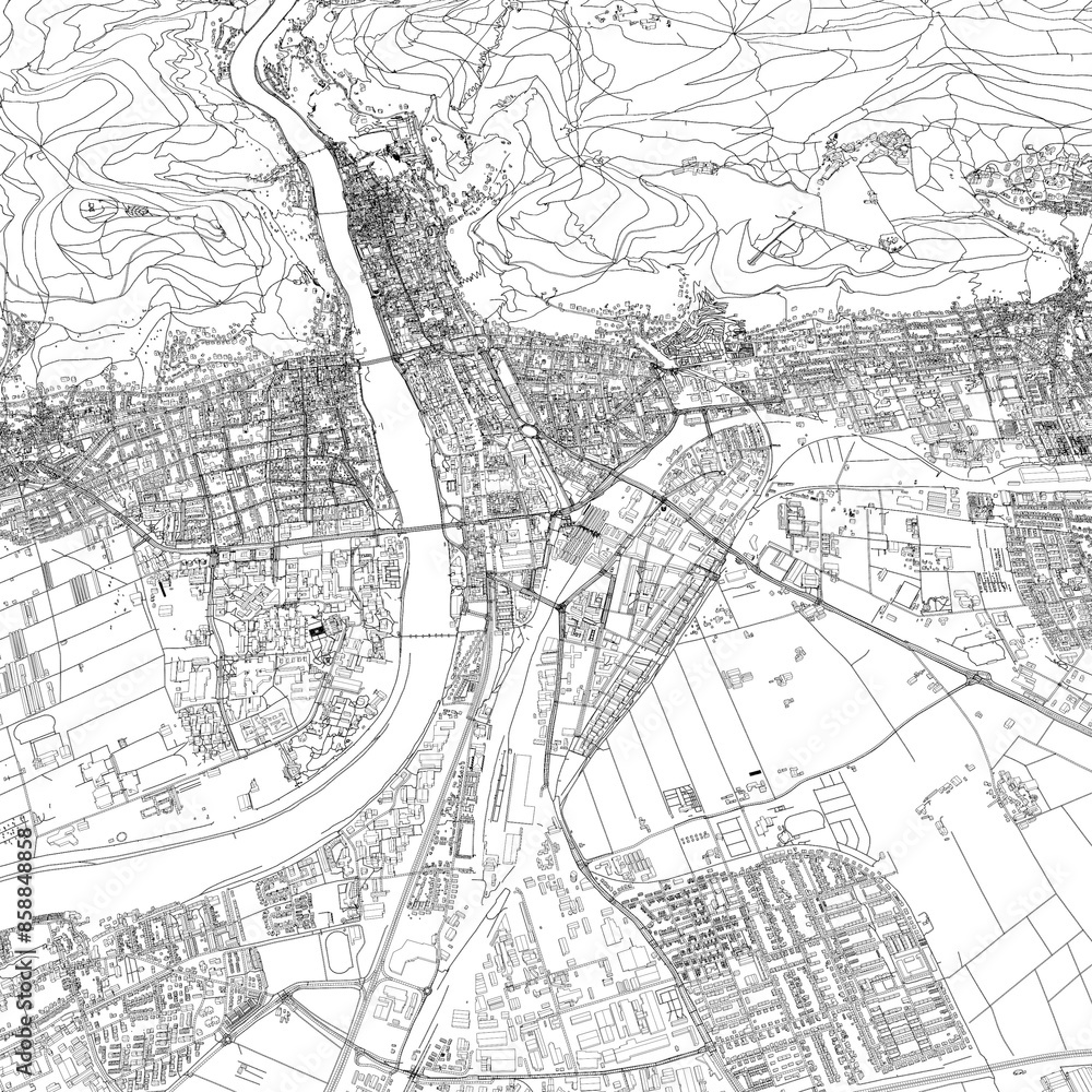 Naklejka premium 3D illustration of city and urban in Heidelberg Germany