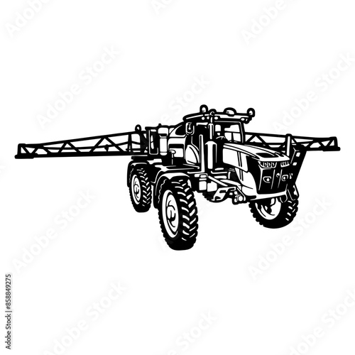 Sprayer - Equipment - Farm Vehicles, Heavy Equipment Stencil Cut File