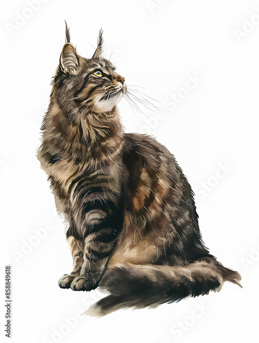 cat isolated on white