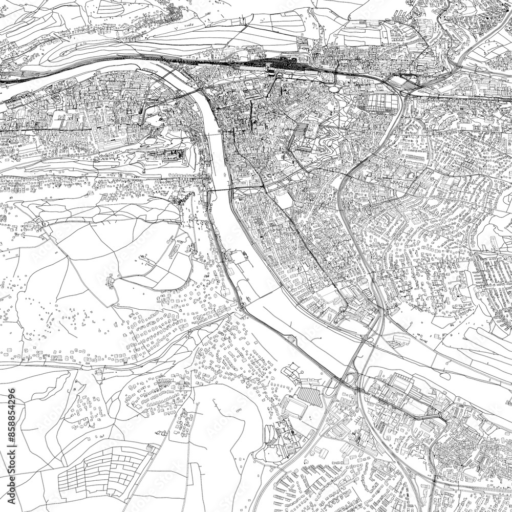 Fototapeta premium 3D illustration of city and urban in Wurzburg Germany