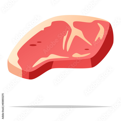 Pork meat vector isolated illustration