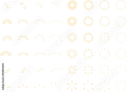 Wallpaper Mural イラスト素材：手書き　シンプルなサンバースト・スターバースト・ベクター・太陽のシンボル Torontodigital.ca